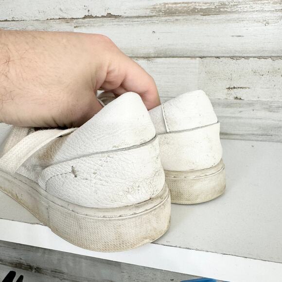 Frye Shoes Womens Leather Sneakers White Casual Low Top Lace Up Gates Size 8 - Picture 2 of 4